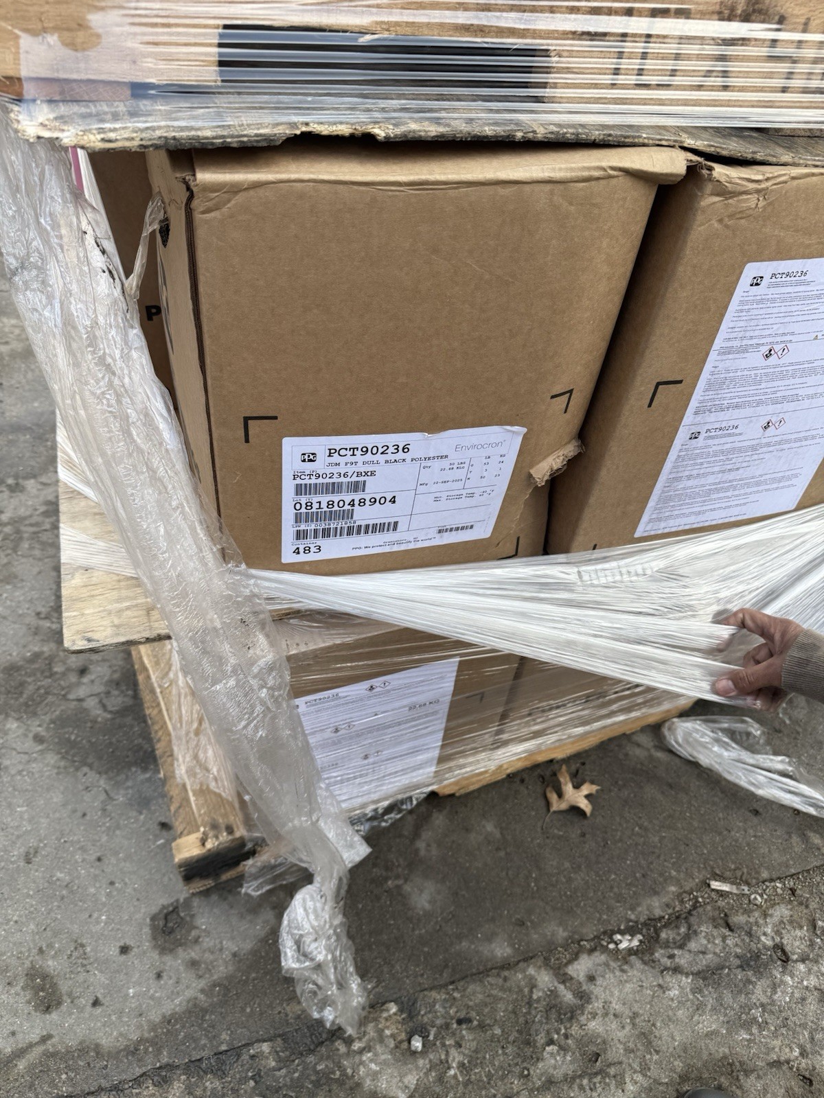 New PPG DULL BLACK Polyester Powder Coating PCT90236 50lb Box