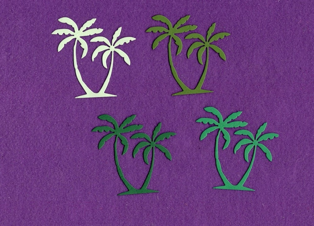 PALM TREES # 2 die cuts scrapbook cards