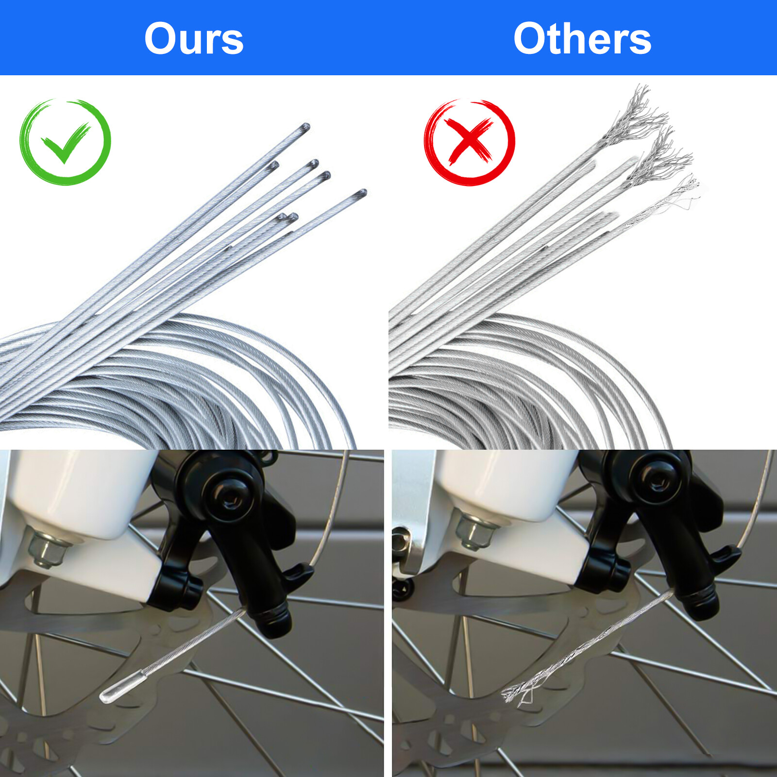 10x Bicycle Shift Wire Bike Shifter Derailleur Gear Stainless Steel Inner Cable