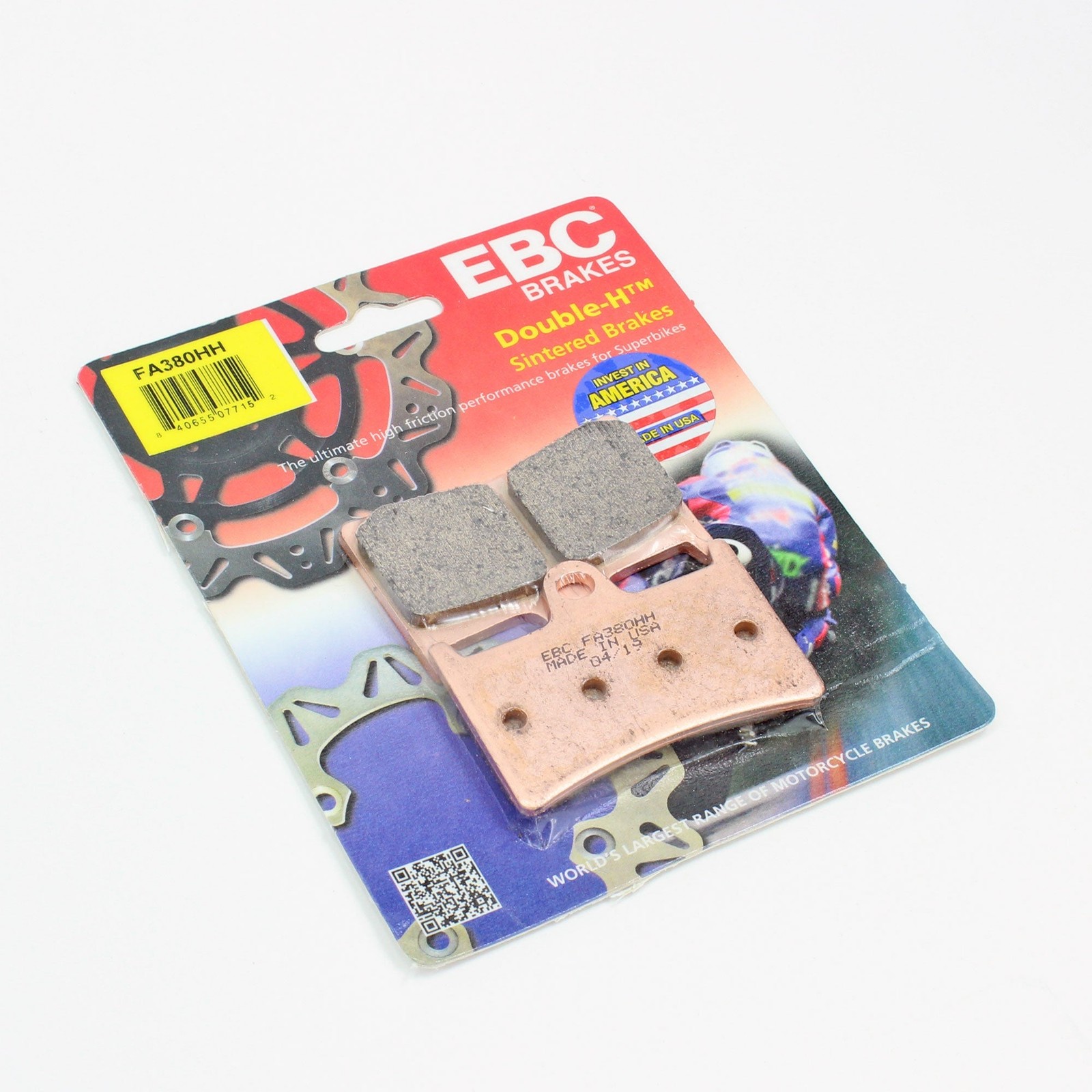 EBC Brake Pads FA380HH - HH Sintered Pads for Motorcycle - 1 Pair