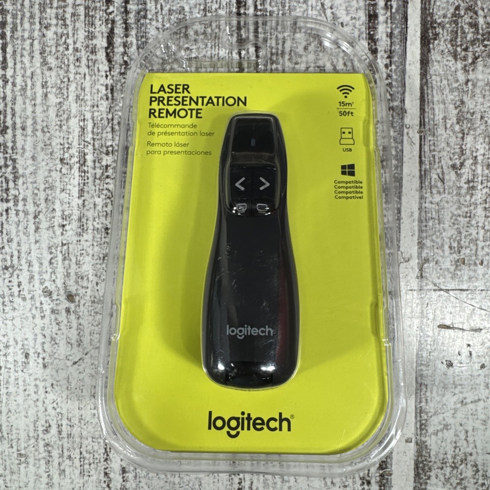 Logitech R400 Wireless Laser Presentation Remote – NEW Sealed – USB Receiver