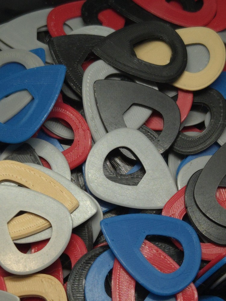 Ecopick Guitar Picks With Hole Grip, 1.20mm  & 0.80mm, Durable, 12-Pack Lot