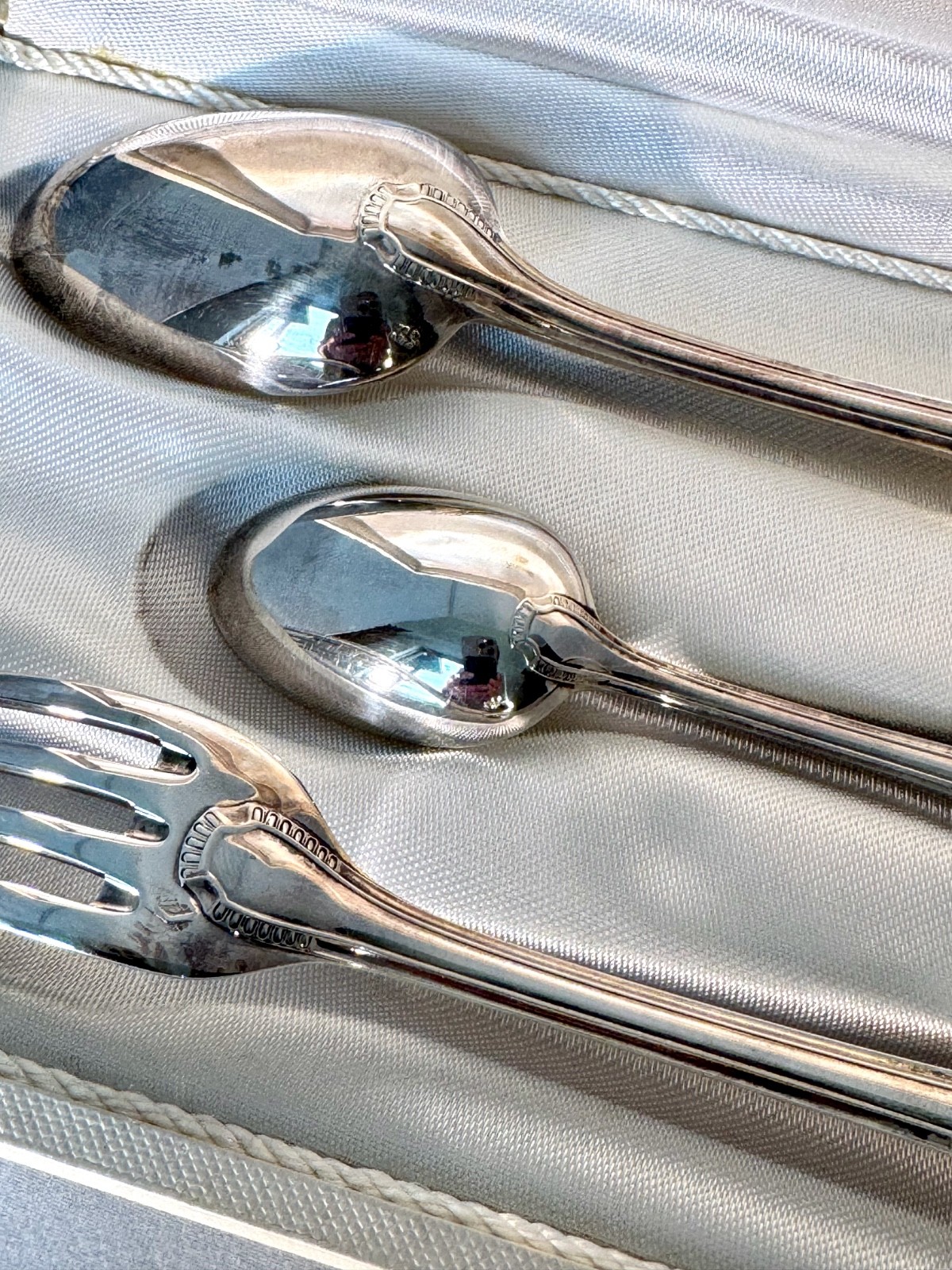 Vintage Christofle Godrons Pattern Silverplate Set in Original Presentation Box