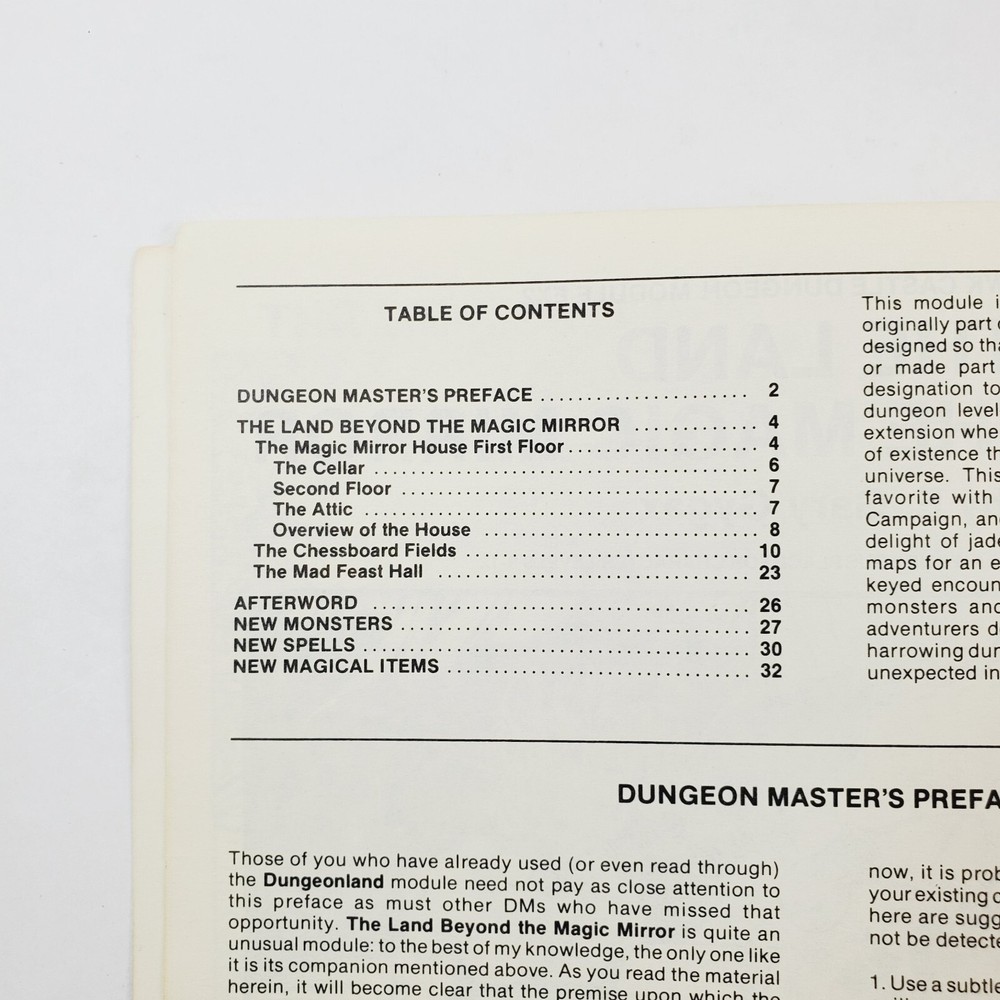 Advanced D&D Module EX2 The Land Beyond The Magic Mirror TSR 9073 1983