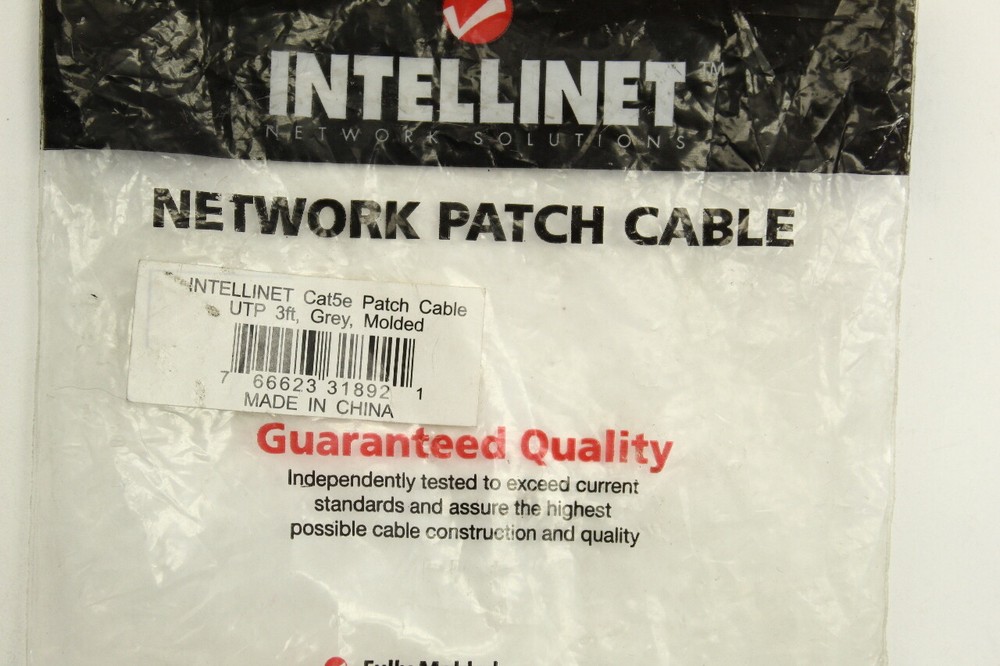Intellinet 5E ISO/IEC Network Patch Cable New In Bag