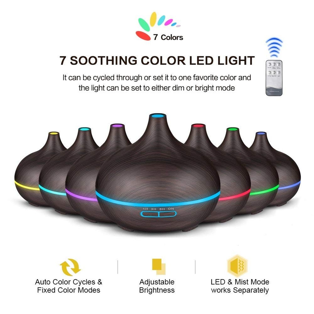 Diffusers for Essential Oils Large Room, 550ml Essential Oil Diffusers with R...