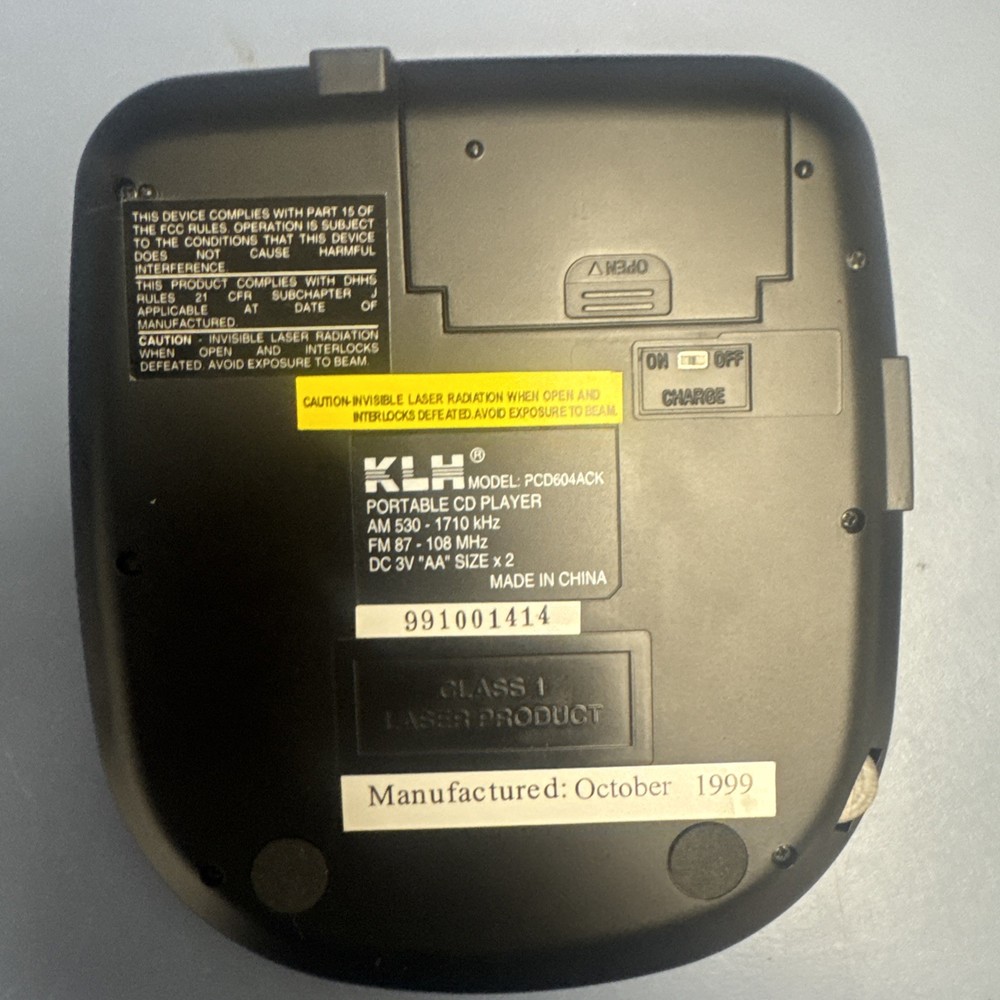 klh pcd604ack portable CD player