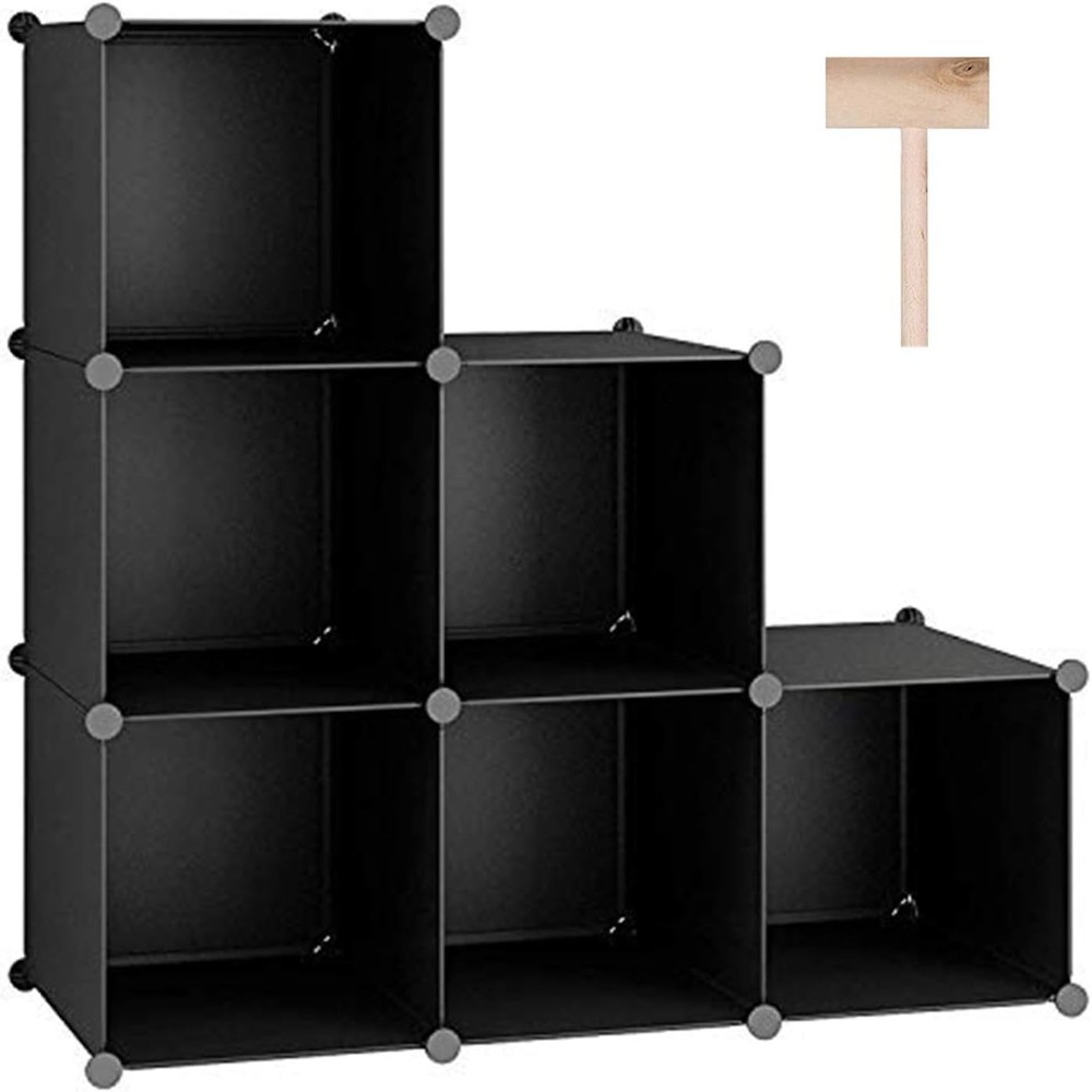 6-Cube Storage Organizer Stackable Storage Cubes Shelves Portable Bookshelf