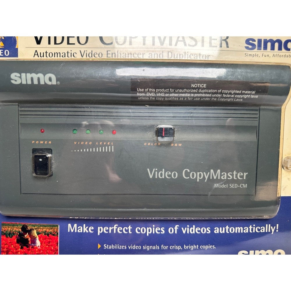 Sima Video CopyMaster Automatic Video Enhancer and Duplicator Model SED CM