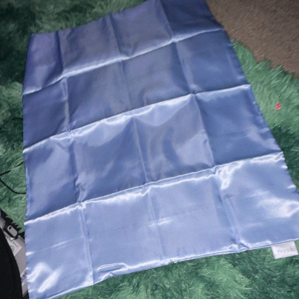 fresh. Light Blue Satin Solid Color Rectangular Pillowcase for Bedroom