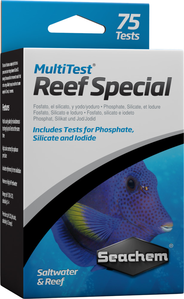 SEACHEM MULTITEST REEF SPECIAL MARINE KIT TESTS FOR PHOSPHATE SILICATE IODIDE