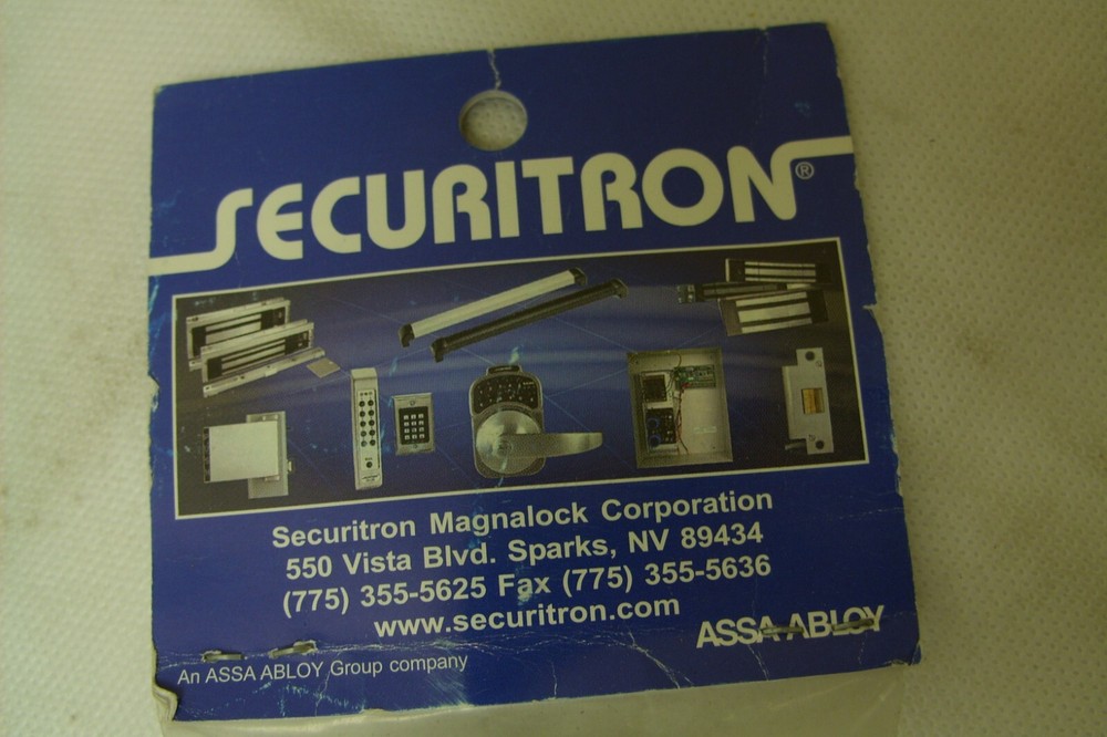 SECURITRON - Universal Header Bracket Kit - Black Anodized UHB-BK-8 *NOS*