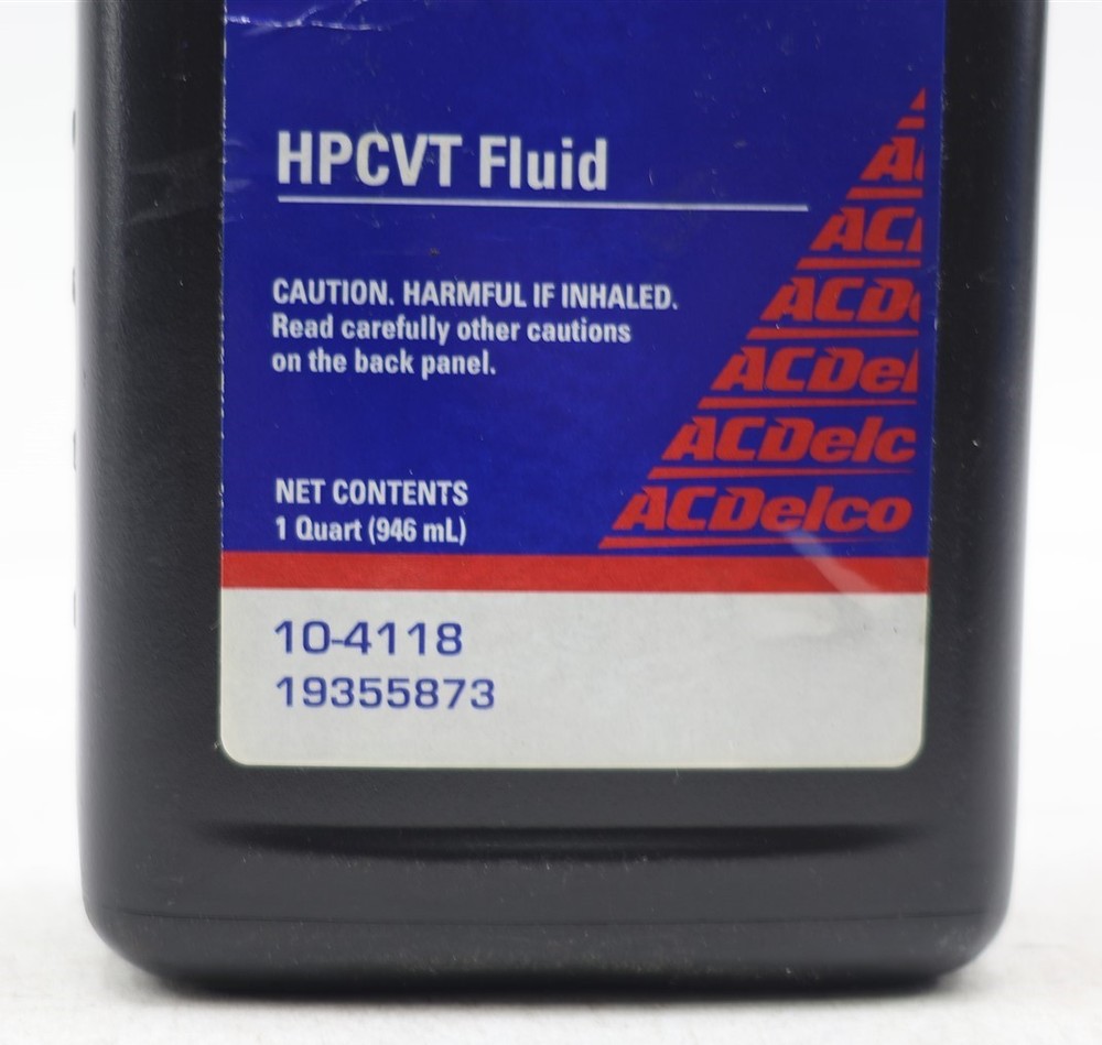 NEW ACDelco HPCVT Continuously Variable Transmission Fluid 1 Quart 10-4118