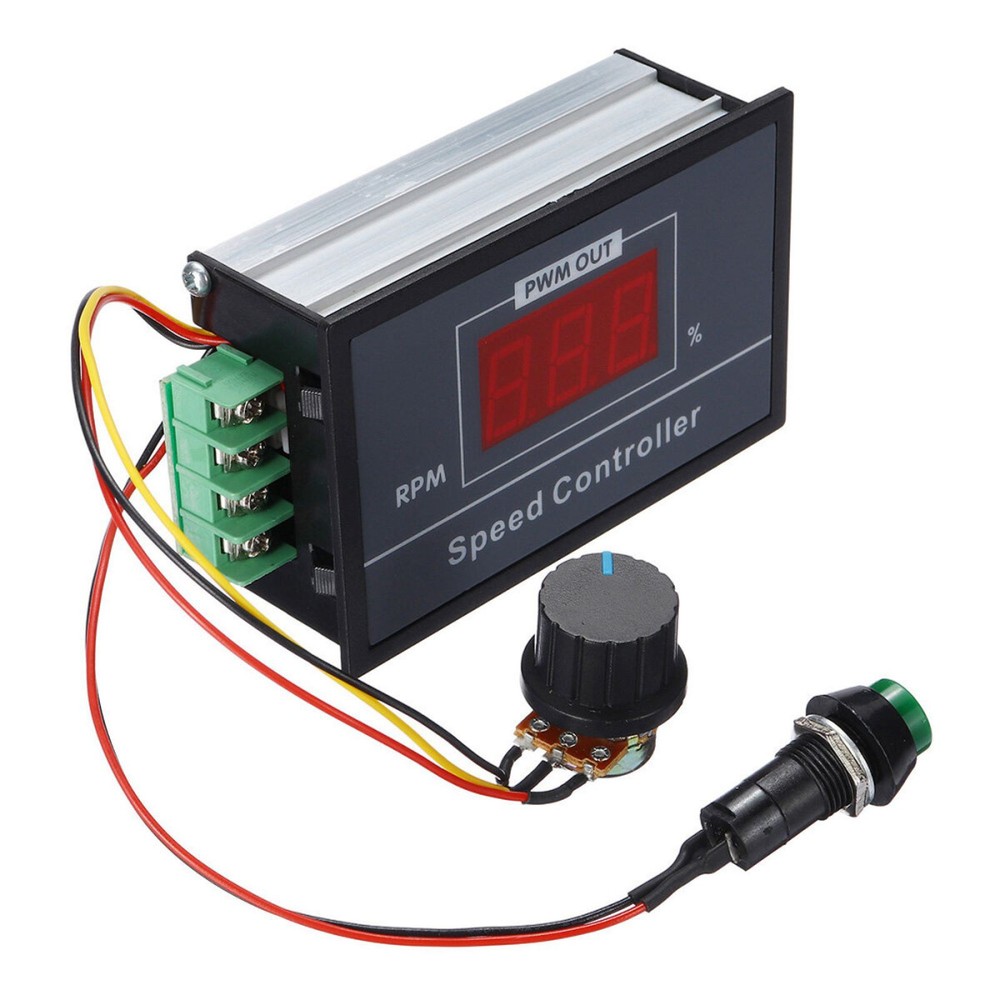 30A DC Motor Speed Regulator w/ Digital Display & Momentary Start/Stop Button