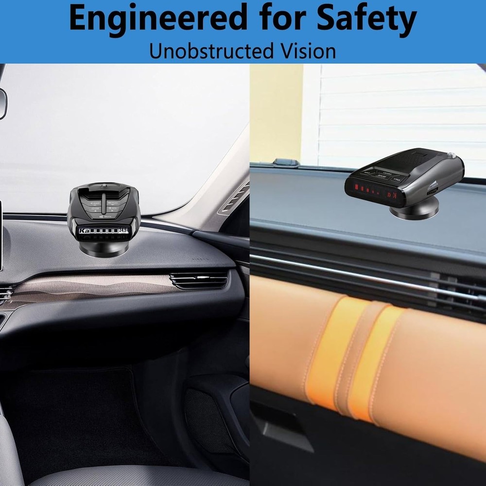 Universal Dashboard Radar Detector Mount with Strong Magnetic Hold - Adjustable