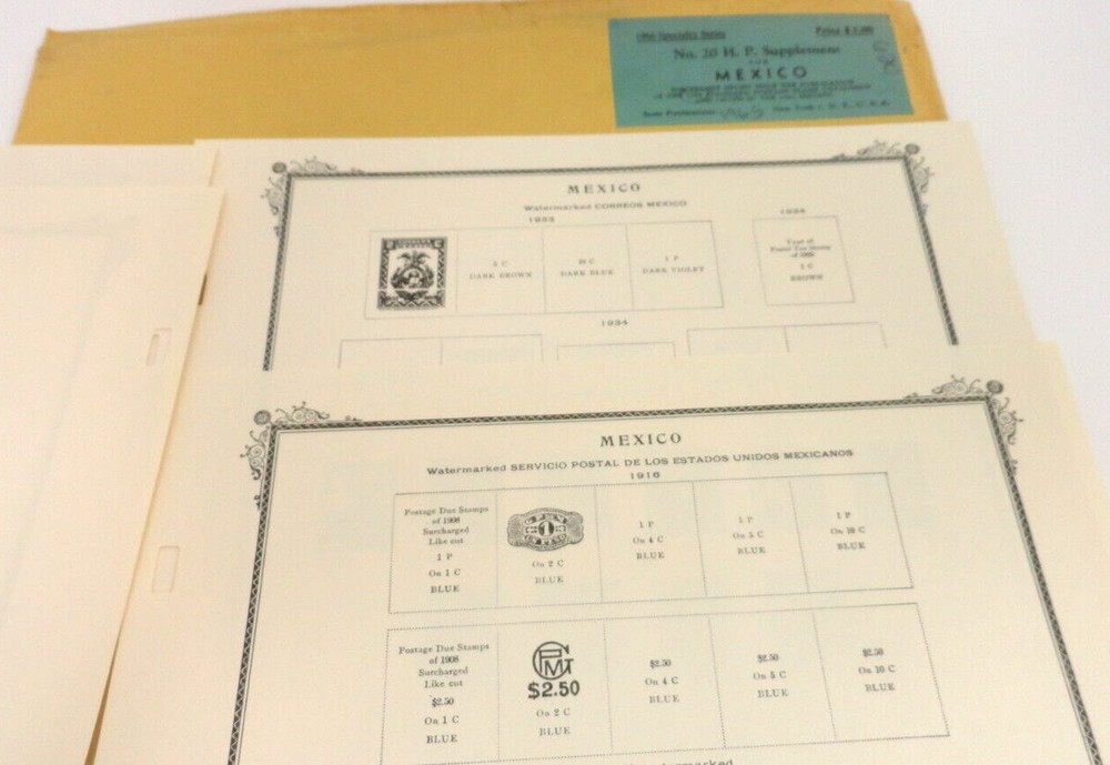 Scott 1965 Mexico Specialty Stamp Album Supplement #20 NOS