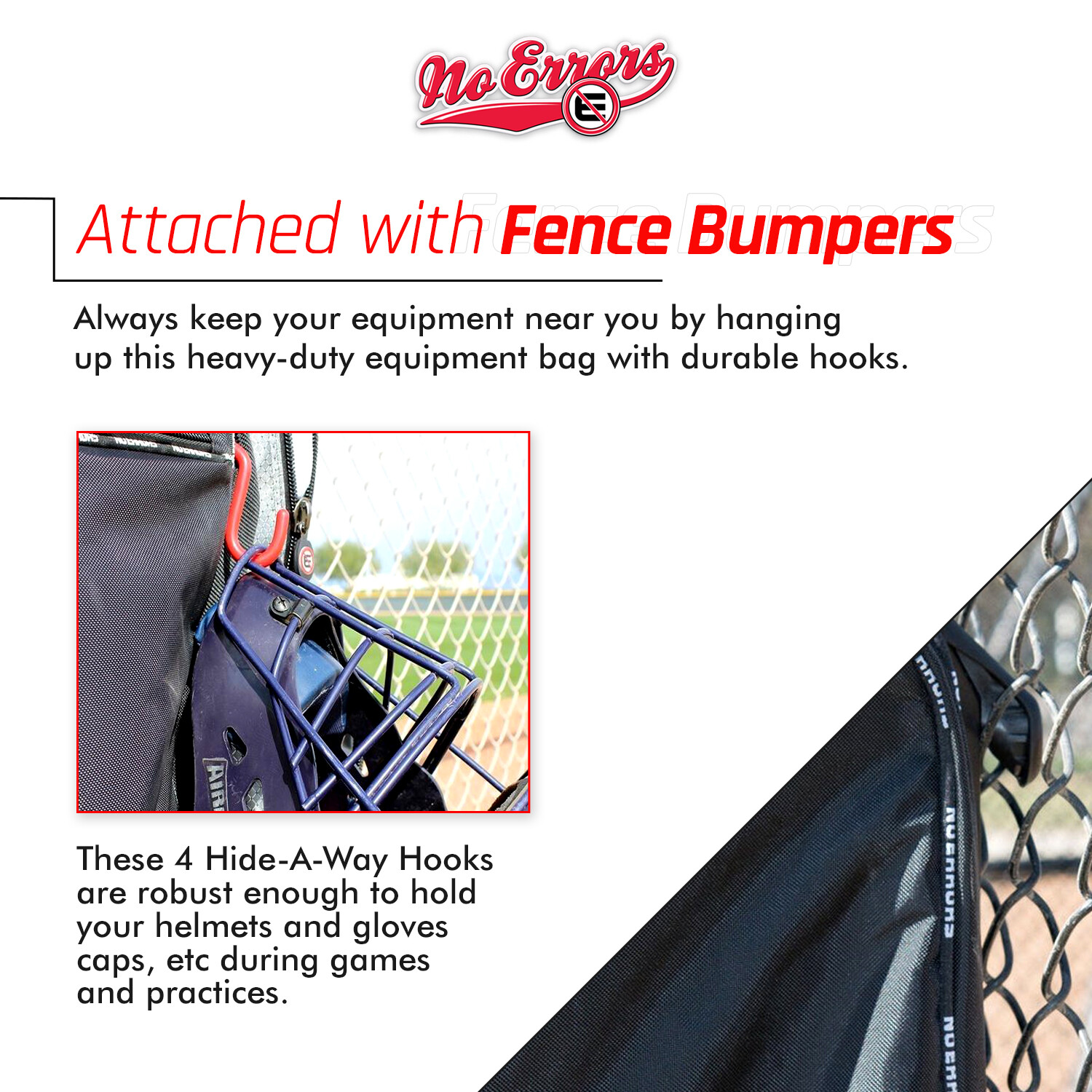 No Errors NOE2 Catchers Gear Bag with Wheels - Large Bag for Equipment & Helmet