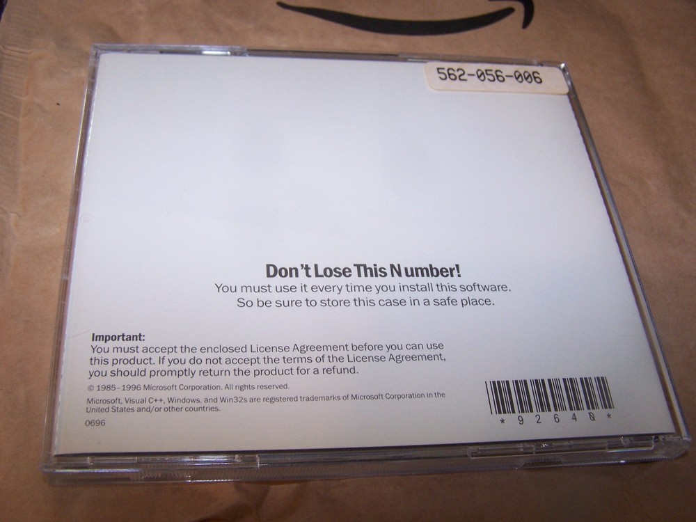 Microsoft Visual C++ Versions 1.5.2 and 4.1