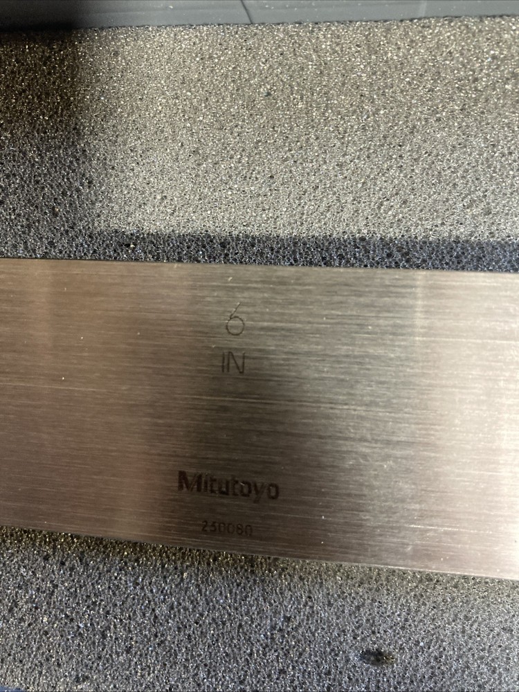 MITUTOYO RECTANGLE STEEL GAGE BLOCK 6"
