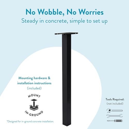 Brighton Aluminum Mailbox Post, Compatibility Code A, B, C, D, BP000BAM, Black