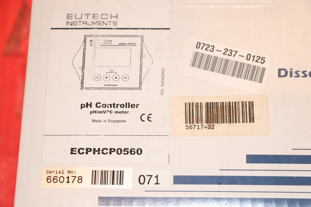 Eutech Instruments Alpha PH560 pH Controller Unit ECPHCP0560 56717-32 New