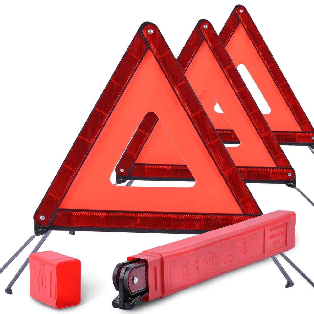 DSV Standard Emergency Triangles, Warning Triangles for Vehicles, Reflective...