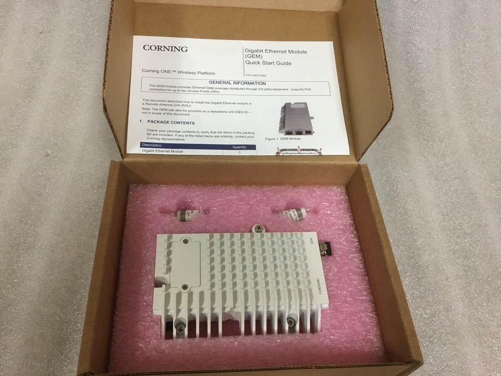 New CORNING GEM ONE Wireless Platform Gigabit Ethernet Module