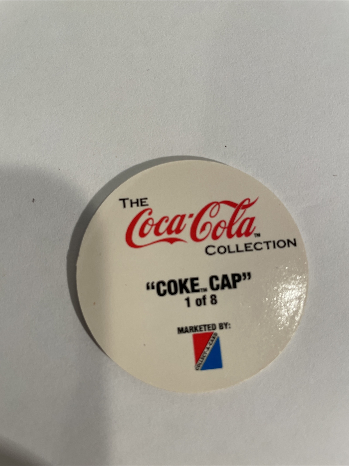 1993 Collect-A-Card - Coca Cola "Coke Cap" Pogs Series 1 - Set of 8 Complete Set
