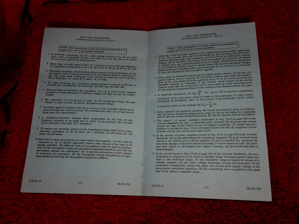 Vtg National Technical Schools Radiotelephone License Prep Study Guide