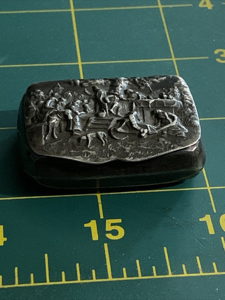 Vintage Hans Jensen Denmark Silver plated Snuff Pill box