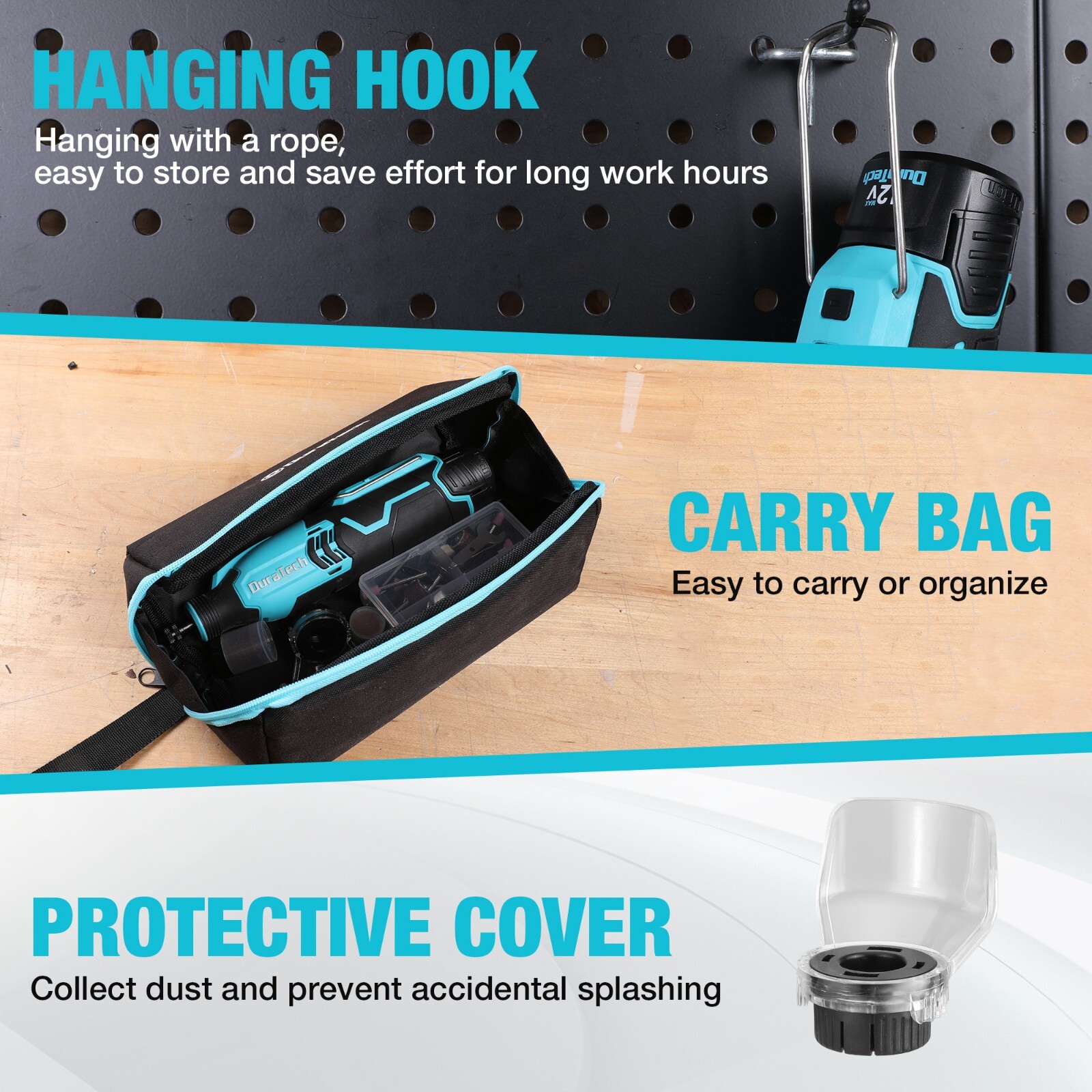 12V Cordless Rotary Tool Kit with 118PCS Accessories 2.0Ah Rechargeable Battery