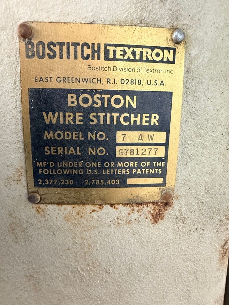 Bostitch Textron #7 AW heavy duty wire stitcher
