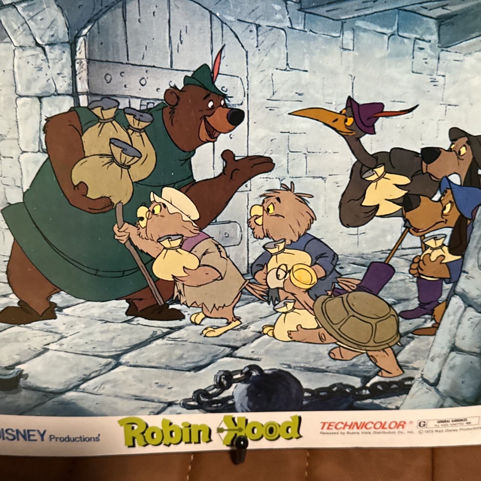 ROBIN HOOD Original US Lobby Cardd Walt Disney- 11x14- Set Of Two Cards