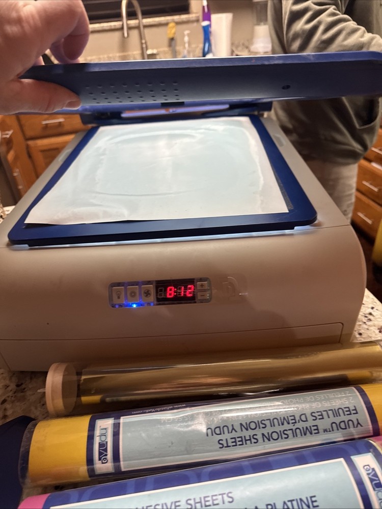 YUDU Provo Craft Personal Screen Printer Machine #62-5000 W/ Emulsion Sheets