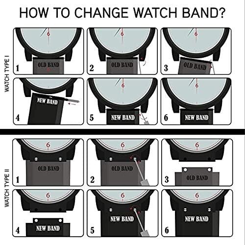 Georgia ES3148 8mm Black Leather Watch Strap For Fossil