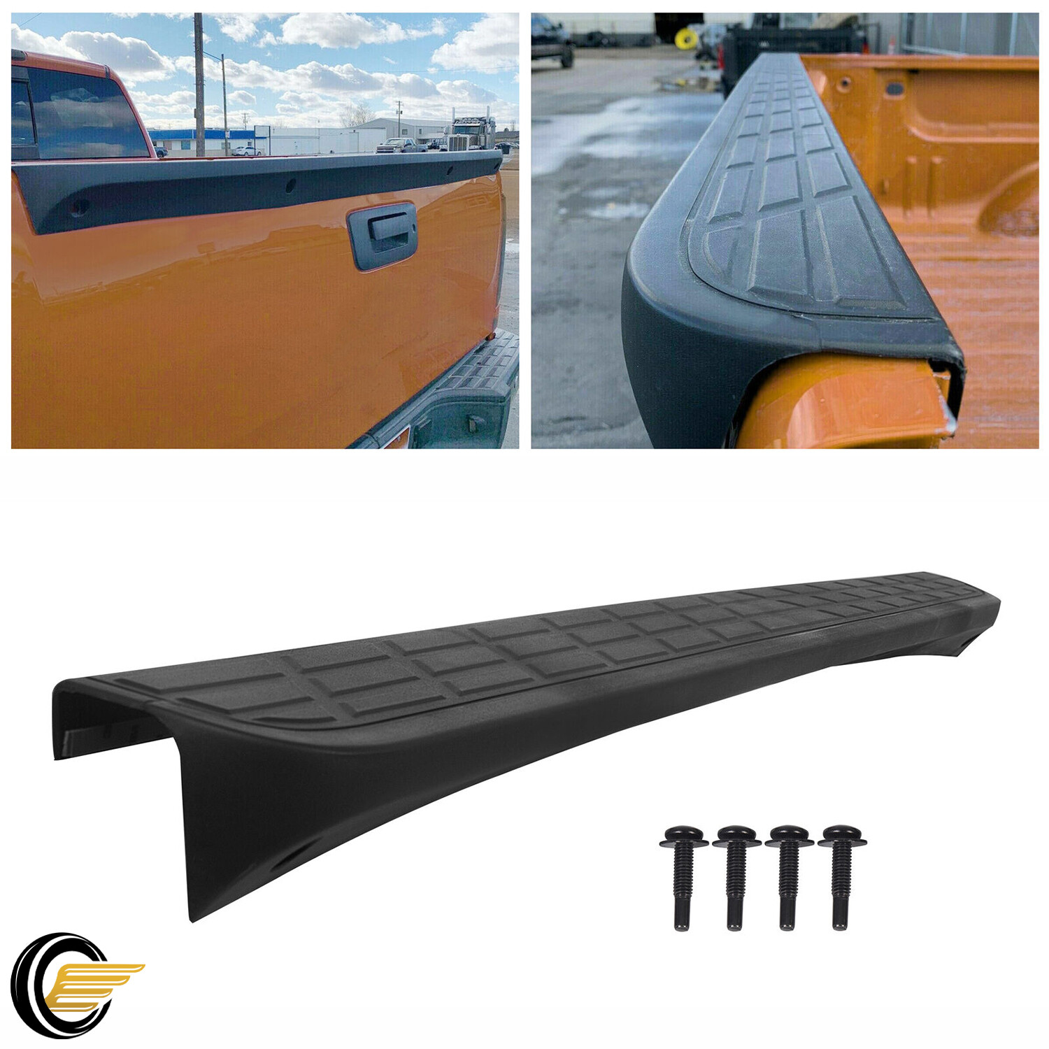 For 07-14 Chevy Silverado GMC Sierra Tailgate Top Protector Spoiler Cap Molding