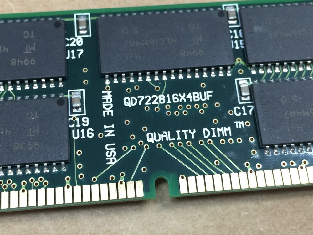 QUALITY DIMM QD722816X4BUF 128MB ECC,Buffer , EDO DIMM , 168-pin= Test-PASS