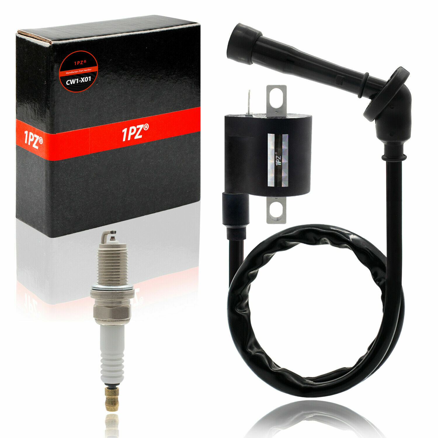 Ignition Coil & Spark Plug For Suzuki King Quad 700 750 LTA700X LTA750X 4x4 AXi