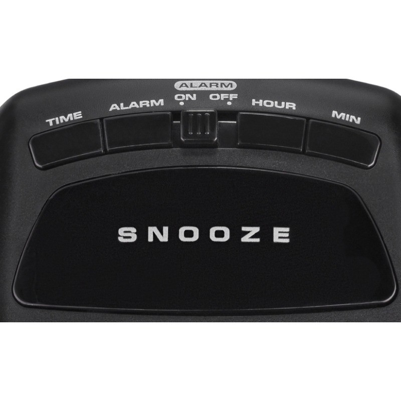 Westclox Basic Black LED Bedside or Desk Alarm Clock with Adjustable Volume