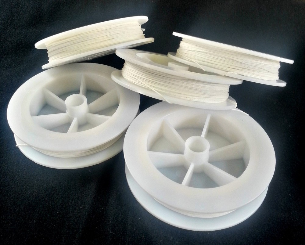 (1) Solid Antique White Genuine Irish Linen Single Pool Billiard Cue Wrap Spool