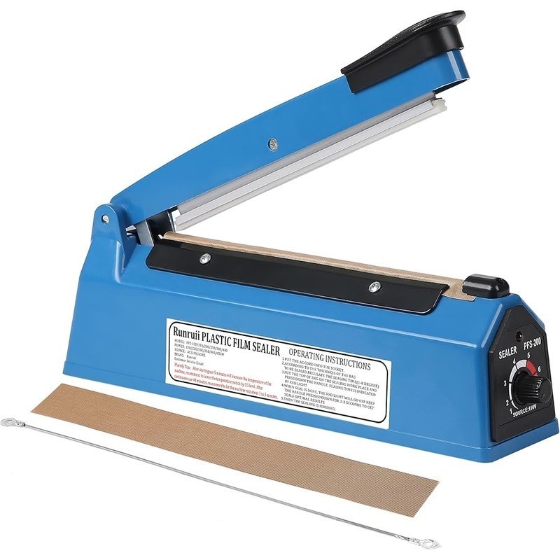 Manual Impulse Sealer Lightweight Temperature Adjustable Bag Sealing Machine New