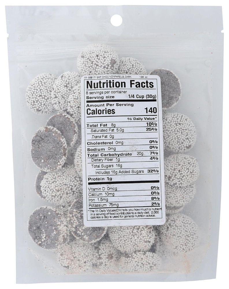 Dark Chocolate Nonpareils, 8 OZ