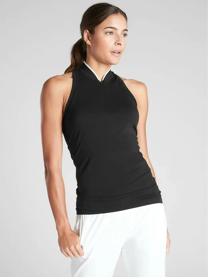 Athleta Momentum Polo Tank-White- Size S-NWOT