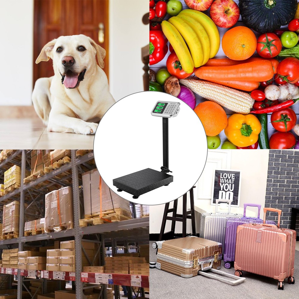 100kg/220lbs Foldable Electronic Platform Scale High-Definition LCD Display NEW