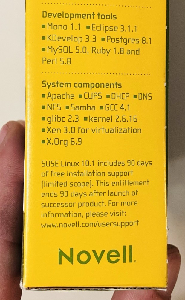 SUSE Linux 10.1 Strong Encryption Box Set 7-Disc CD/DVD + Manual Novell Complete