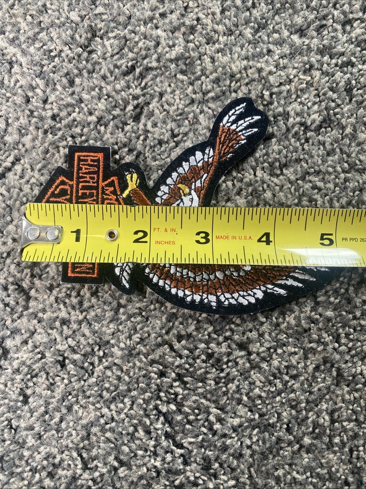 Harley Davidson Motor Cycles Patch Embroidered Eagle 3.5” x 5”