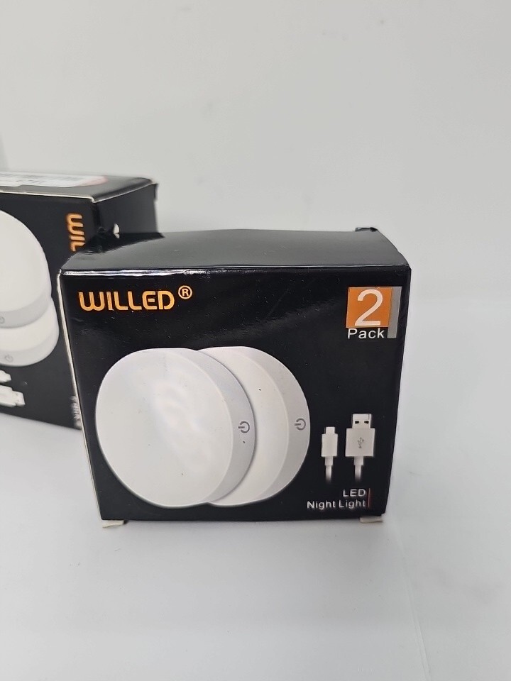 WILLED Dimmable Touch Light LED Night Light. ( Two Pack Ea. Box) 2 Boxes.