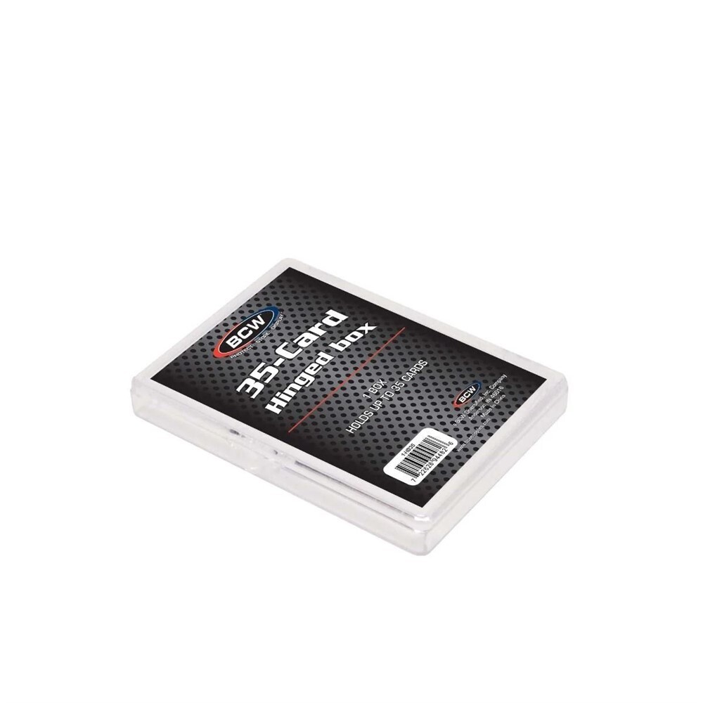 10 BCW 35 count Hinged Plastic Baseball Trading Card Boxes hinge protector box
