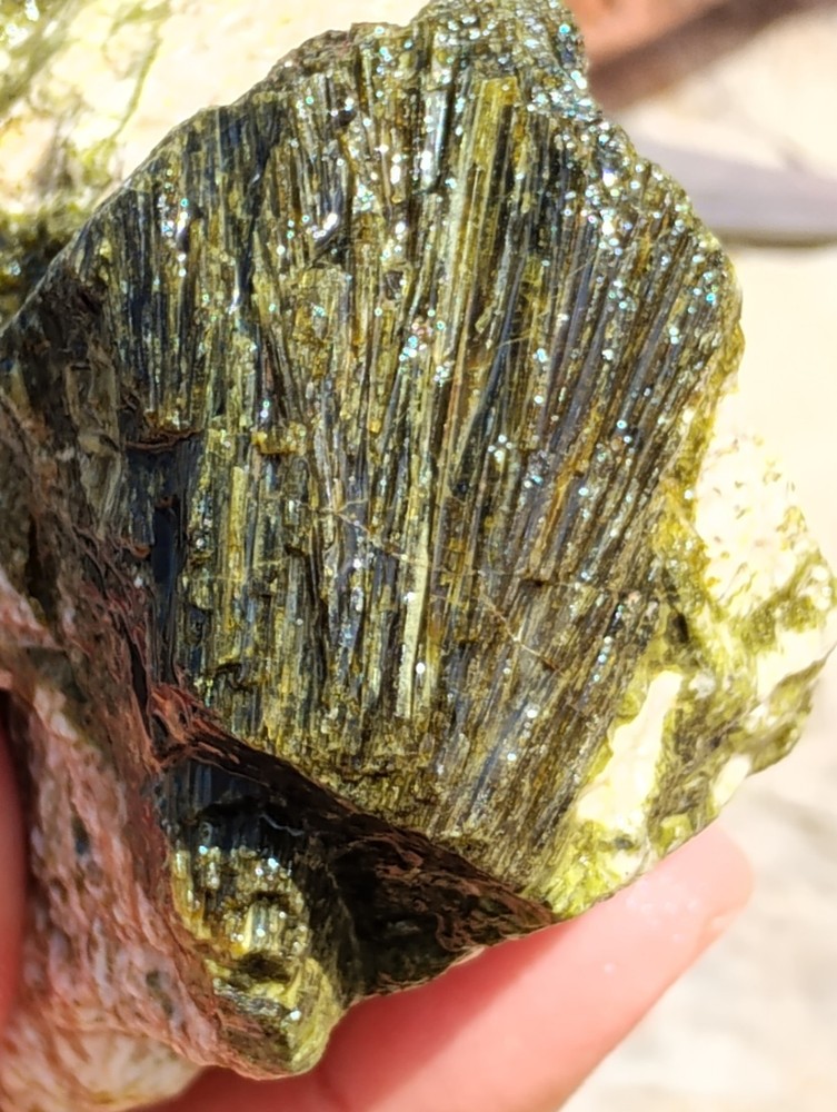 Epidote Specimen Rough Specimen Crystalized