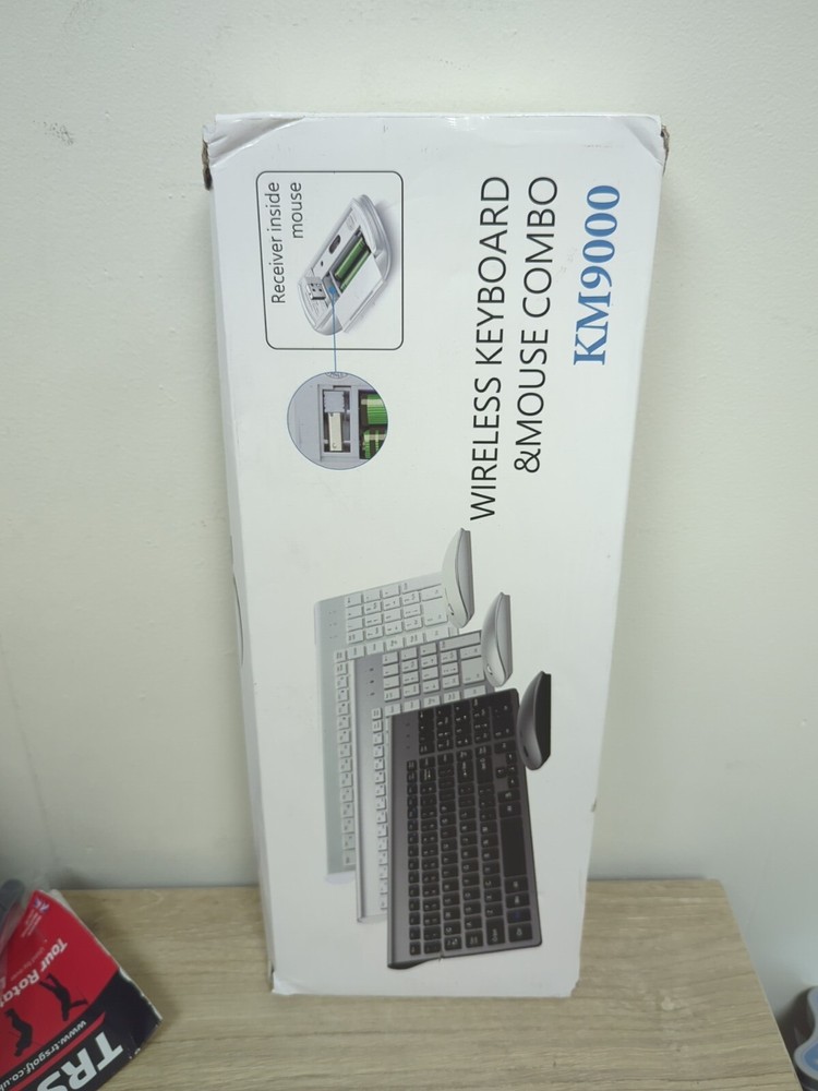 Topmate Wireless Keyboard & Mouse Combo, KM9000, White